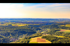 Vue aérienne de Vue de la ville depuis le nord-ouest à Rothenburg ob der Tauber dans le département Bavière, Allemagne
