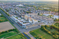 Photographie aérienne de Nouveaux bâtiments dans l'Emil-Wachter-Straße avec l'ASB Senior Center RheinLeben à le quartier Mörsch in Rheinstetten dans le département Bade-Wurtemberg, Allemagne