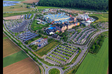 Vue aérienne de Rulantica à Europa-Park Rust à Rust dans le département Bade-Wurtemberg, Allemagne