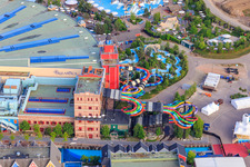 Vue aérienne de Vildfål - Toboggan à chute libre Rulantica à Europapark Rust à Rust dans le département Bade-Wurtemberg, Allemagne