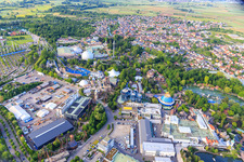 Vue aérienne de Aperçu de la partie classique d'Europa-Park Rust à Rust dans le département Bade-Wurtemberg, Allemagne