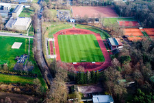 Vue aérienne de Stade Bienwald à Kandel dans le département Rhénanie-Palatinat, Allemagne