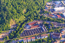 Vue aérienne de Scierie de feuillus Blum GmbH à le quartier Kollnau in Waldkirch dans le département Bade-Wurtemberg, Allemagne