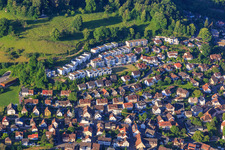 Vue aérienne de Nouvelle zone de développement Anneliese-Licht-Straße à Waldkirch dans le département Bade-Wurtemberg, Allemagne