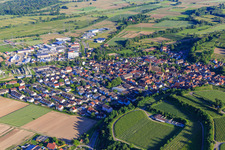 Vue aérienne de Vue du nord à Eichstetten am Kaiserstuhl dans le département Bade-Wurtemberg, Allemagne