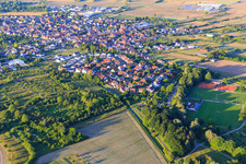 Vue aérienne de Oberwörthstraße à Weisweil dans le département Bade-Wurtemberg, Allemagne