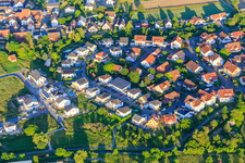 Vue aérienne de Oberwörthstraße à Weisweil dans le département Bade-Wurtemberg, Allemagne