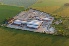 Vue aérienne de BERDING CONCRETE GmbH à le quartier Badeborn in Ballenstedt dans le département Saxe-Anhalt, Allemagne