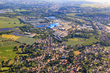 Vue aérienne de Vue du sud-ouest devant KME Mansfeld GmbH à le quartier Großörner in Mansfeld dans le département Saxe-Anhalt, Allemagne