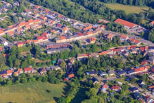 Vue aérienne de À la cabane Eckart à le quartier Leimbach in Mansfeld dans le département Saxe-Anhalt, Allemagne