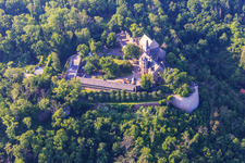 Vue oblique de Château Mansfeld à Mansfeld dans le département Saxe-Anhalt, Allemagne