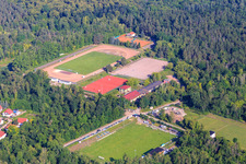 Vue aérienne de Terrains de sport FC Hettstedt à Hettstedt dans le département Saxe-Anhalt, Allemagne