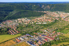 Vue aérienne de Vue de la ville depuis le nord-est à Thale dans le département Saxe-Anhalt, Allemagne