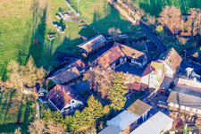 Moulin Schaidter à le quartier Schaidt in Wörth am Rhein dans le département Rhénanie-Palatinat, Allemagne d'un drone