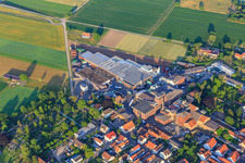 Vue d'oiseau de BRASSERIE BELLHEIMER - PARK & Bellheimer Breweries GmbH & Co. KG à Bellheim dans le département Rhénanie-Palatinat, Allemagne