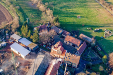 Photographie aérienne de Moulin Schaidter à le quartier Schaidt in Wörth am Rhein dans le département Rhénanie-Palatinat, Allemagne