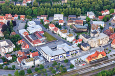 Vue aérienne de Zone commerciale Bahnhofstraße avec Klaiber GmbH & Co. KG à Balingen dans le département Bade-Wurtemberg, Allemagne