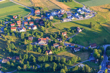 Vue aérienne de Nouvelle zone de développement Abendwinkel à le quartier Burgberg in Königsfeld im Schwarzwald dans le département Bade-Wurtemberg, Allemagne