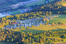 Vue aérienne de Parc de loisirs Camping Schüttehof à Horb am Neckar dans le département Bade-Wurtemberg, Allemagne