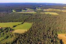 Vue aérienne de Vue de la Forêt-Noire depuis le nord à Unterkirnach dans le département Bade-Wurtemberg, Allemagne
