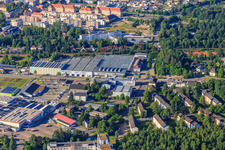 Vue aérienne de Tüselmann Reinigungstechnik OHG, Revox Deutschland GmbH, Bst Hydraulics GmbH et production robotisée fruitcore à le quartier Villingen in Villingen-Schwenningen dans le département Bade-Wurtemberg, Allemagne