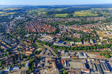 Vue aérienne de Vue d'ensemble de la ville depuis le nord à le quartier Villingen in Villingen-Schwenningen dans le département Bade-Wurtemberg, Allemagne