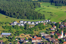 Vue aérienne de Nouvelle zone de développement Am Glöckenberg à le quartier Weilersbach in Villingen-Schwenningen dans le département Bade-Wurtemberg, Allemagne