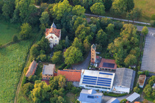 Vue aérienne de Fortmühlstraße avec Ernst Schmitt GmbH à Bellheim dans le département Rhénanie-Palatinat, Allemagne