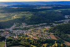 Vue aérienne de De l'est à le quartier Haustadt in Beckingen dans le département Sarre, Allemagne