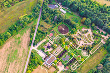 Vue aérienne de Jardin des Sens à Merzig dans le département Sarre, Allemagne