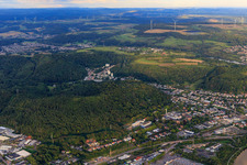 Photographie aérienne de Vue de la ville sur les rives de la Sarre depuis le nord-ouest à Merzig dans le département Sarre, Allemagne