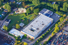 Vue aérienne de Centre logistique reha gmbh à le quartier Jabach in Lebach dans le département Sarre, Allemagne