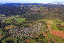 Vue aérienne de De l'est à Gusenburg dans le département Rhénanie-Palatinat, Allemagne