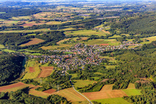 Vue aérienne de Du nord-est à le quartier Wadrill in Wadern dans le département Sarre, Allemagne