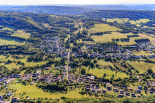 Vue aérienne de District de Kostenbach à le quartier Buweiler-Rathen in Wadern dans le département Sarre, Allemagne