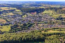 Vue aérienne de Du nord à le quartier Limbach in Schmelz dans le département Sarre, Allemagne