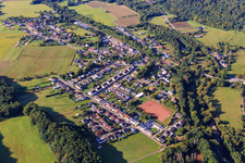 Vue aérienne de Du nord-est à le quartier Primsweiler in Schmelz dans le département Sarre, Allemagne