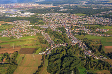 Vue aérienne de Du sud-ouest à Saarwellingen dans le département Sarre, Allemagne