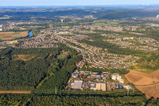 Vue aérienne de De l'est à le quartier Fraulautern in Saarlouis dans le département Sarre, Allemagne