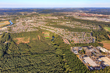 Vue aérienne de De l'est à le quartier Fraulautern in Saarlouis dans le département Sarre, Allemagne