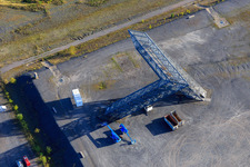 Saarpolygon « Porte vers le futur » sur la Bergenhalde à Ensdorf dans le département Sarre, Allemagne hors des airs