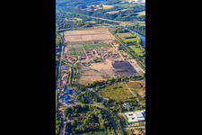 Vue aérienne de Site de l'ancienne centrale électrique VSE AG Ensdorf à Ensdorf dans le département Sarre, Allemagne