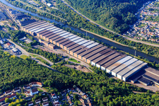 Vue aérienne de Laminoir de Nauweiler au bord de la Sarre à Völklingen dans le département Sarre, Allemagne