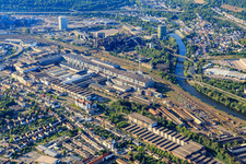 Vue aérienne de Saar-Bandstahl GmbH, Saarschmiede GmbH forgeage à matrice ouverte à Völklingen dans le département Sarre, Allemagne