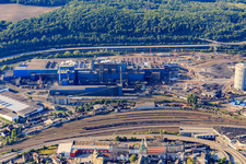 Vue aérienne de Aciérie Saarstahl LD à Völklingen dans le département Sarre, Allemagne