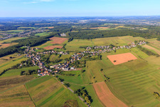 Vue aérienne de De l'est à le quartier Falscheid in Lebach dans le département Sarre, Allemagne