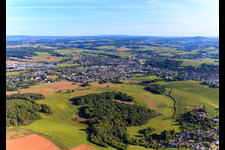 Vue aérienne de Du sud-ouest à Lebach dans le département Sarre, Allemagne