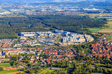 Vue aérienne de Locaux de l'usine de SEW-EURODRIVE GmbH & Co KG à le quartier Graben in Graben-Neudorf dans le département Bade-Wurtemberg, Allemagne