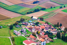 Vue aérienne de Du nord à le quartier Deutschhof in Kapellen-Drusweiler dans le département Rhénanie-Palatinat, Allemagne