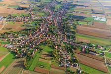 Vue aérienne de Du nord à Seebach dans le département Bas Rhin, France
